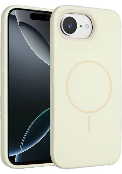iPhone 16E Kılıf Jully Magsafe Kapak - Bej