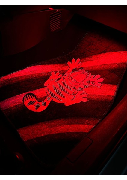 Garfield Desenli Sevimli ve Enerjik Oto Dekor Paspas Seti