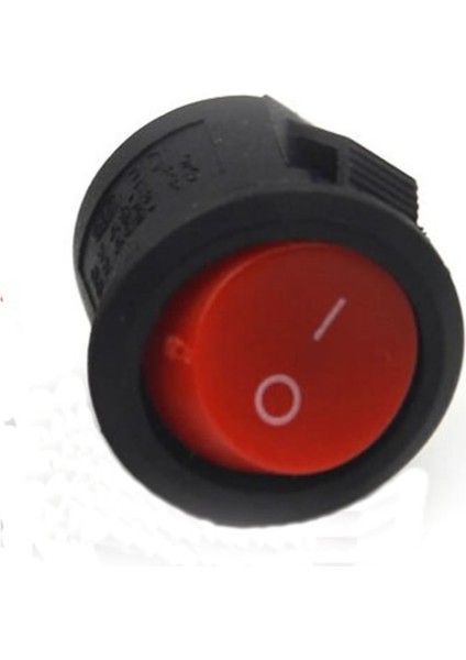 16MM Yuvarlak 2 Pin Anahtar Switch Mini Buton Kırmızı Plastik Açma Kapama On / Off