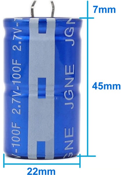 100F 2.7V Süpercap 22X45MM Dıp Süper Kapasitör Enerji Depolama Güneş Rüzgar Akü Batarya Güç Kaynağ fiyatları
