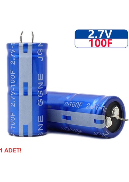 100F 2.7V Süpercap 22X45MM Dıp Süper Kapasitör Enerji Depolama Güneş Rüzgar Akü Batarya Güç Kaynağ