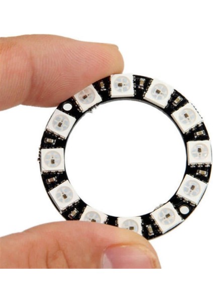 12 Bit Neopixel Halka Ring WS2812B 5050 Rgb LED Modül 12’li Dijital Adreslenebilir Lamba Programlana