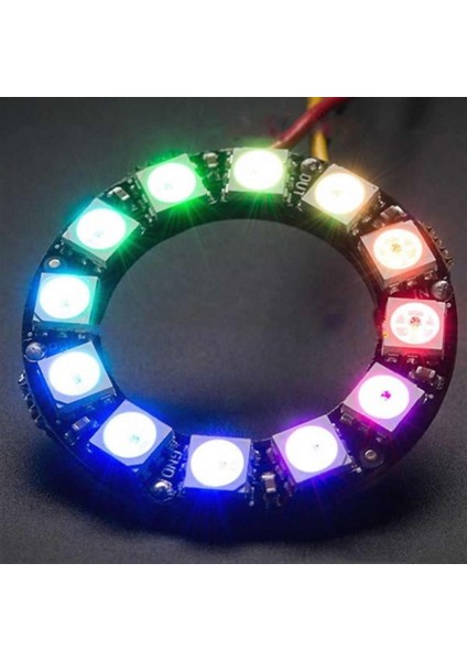 12 Bit Neopixel Halka Ring WS2812B 5050 Rgb LED Modül 12’li Dijital Adreslenebilir Lamba Programlana indirimleri