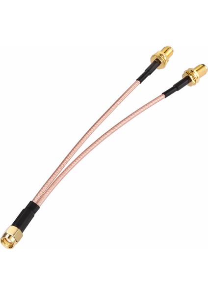 Y Tip RG316 15CM 1x Sma Erkek 2x Sma Dişi Kablo Rf Uzatma Kablosu Altın Kaplama Soket 0-6ghz Wi-Fi