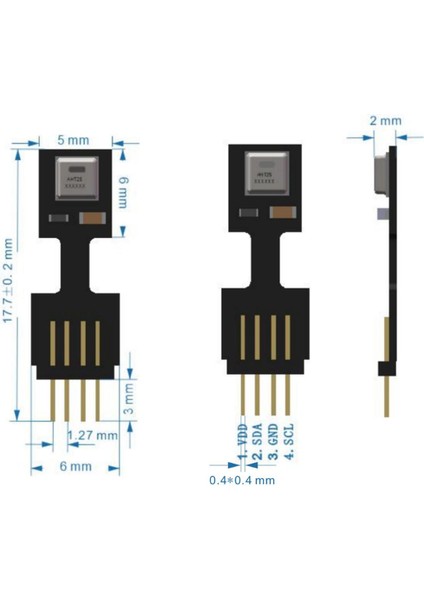 AHT25 Sıcaklık ve Nem Sensör Modülü Klima Iklimlendirme Otomotiv Meteoroloji Hvac Buzdolabı Sera