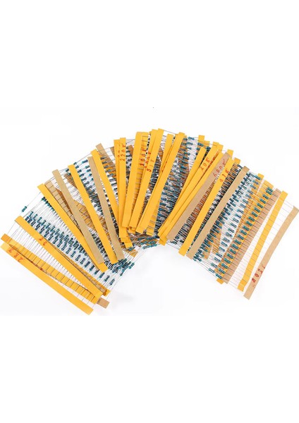 Kutulu 600 Parça Direnç Seti 10OHM / 1mohm 30 Farklı Tip 20şer Adet Metal Film Dip Direnç 1% 1/4W