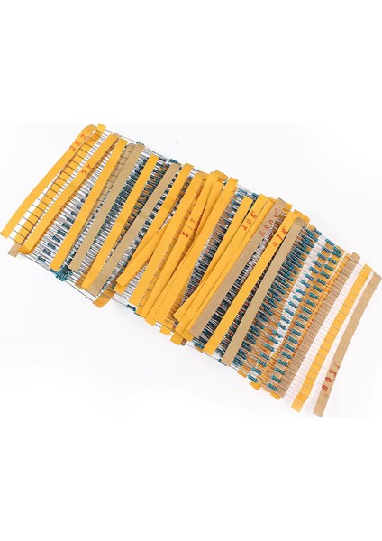 Kutulu 600 Parça Direnç Seti 10OHM / 1mohm 30 Farklı Tip 20şer Adet Metal Film Dip Direnç 1% 1/4W