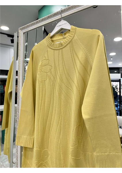 Adn Kabartmalı Merserize Tunik - Sarı - 2 fiyatları