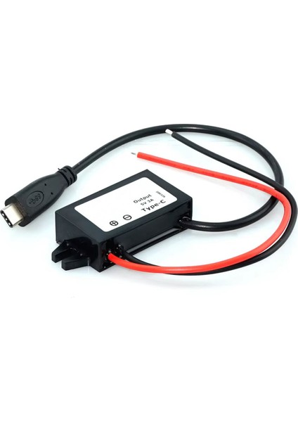 12.2V / 24V To Type-C 5V 3A Modül F35J5V3A 30CM USB Kablolu Su Geçirmez Şarj Telefon Araba modelleri