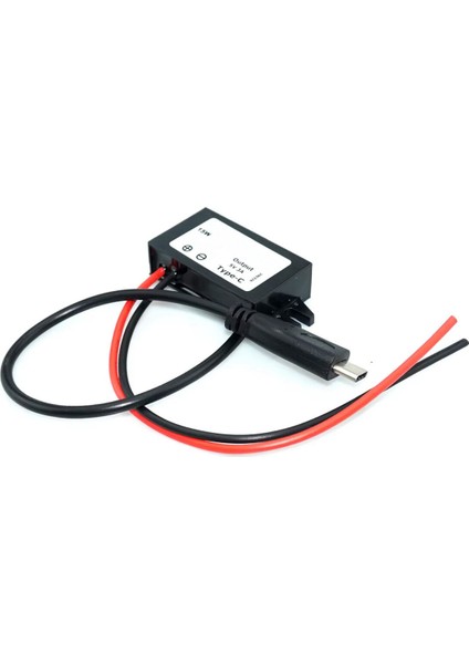 12.2V / 24V To Type-C 5V 3A Modül F35J5V3A 30CM USB Kablolu Su Geçirmez Şarj Telefon Araba