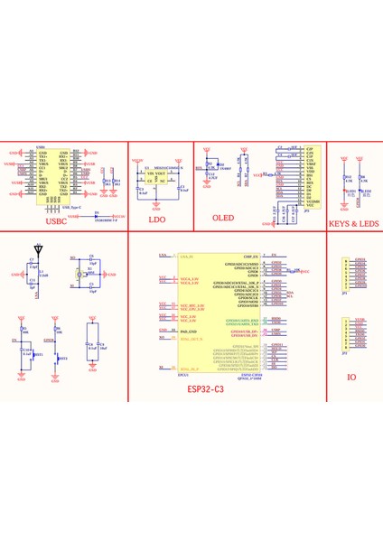 ESP32 C3 0.42INCH OLED LCD Super Mini Geliştirme Kartı Wifi Bluetooth Type-C USB 160MHZ 4mb Flash