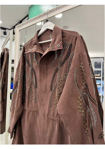 Adn Taşlı Ceket Cupra Karışımlı - Acı Kahve - 2 fiyatları