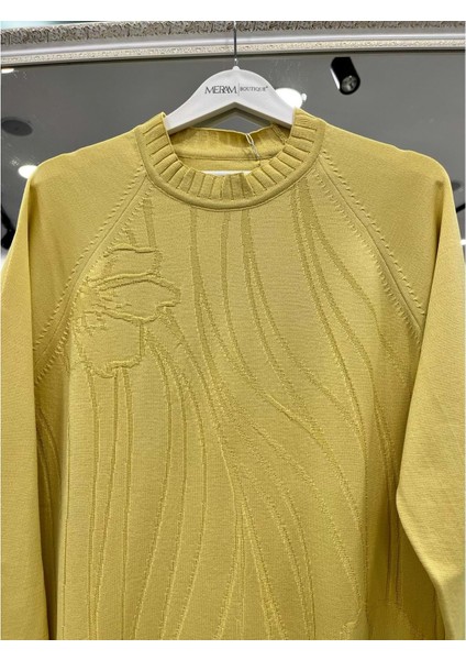 Adn Kabartmalı Merserize Tunik - Sarı - 2 indirimleri