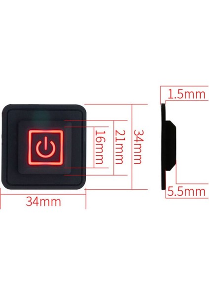 5V Silikon Anahtar 3 Modlu Elbise Isıtıcı Dimmer 3 Çalışma Modlu 3 Renk LED Göstergeli