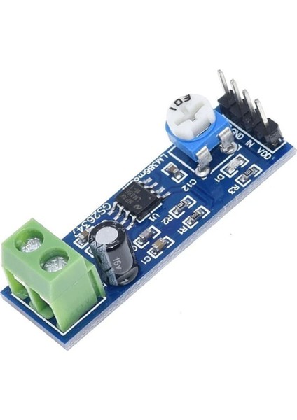 LM386 Ses Kuvvetlendirici Modül Dc 5V / 12V Mono Ayarlanabilir Ses Yükseltici Mikrofon Amfi