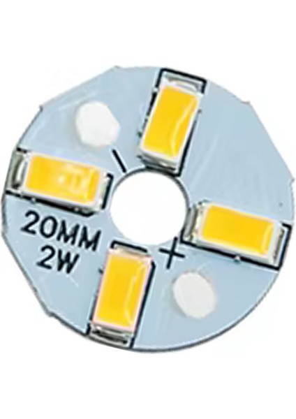 5730 6V 2W 20MM Beyaz 4 Ledli Modül Aluminyum Pcb Lamba Aydınlatma Işık