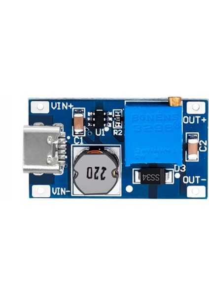 MT3608 Type C USB 28V 2A Dc Boost Modül Ayarlanabilir Voltaj Yükseltici Güç Kaynağı Step Up Dc Çevir