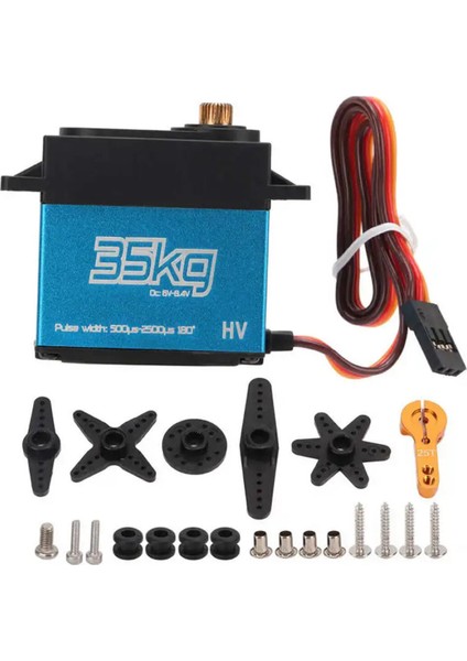 QY3235MG 35KG Servo Motor 180 Derece Gxservo 25T Metal Dişli Yüksek Tork Su Geçirmez Çift Rulman fırsatları