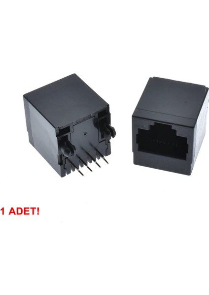 8P8C Plastik Dikey Tip RJ45 Soket Ethernet Bağlantı Soketi 8 Pin Pcb Montaj 180 Derece Dıp 1 Port fırsatları