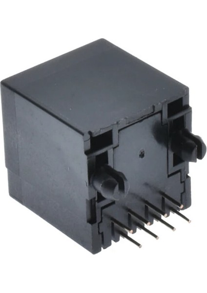 8P8C Plastik Dikey Tip RJ45 Soket Ethernet Bağlantı Soketi 8 Pin Pcb Montaj 180 Derece Dıp 1 Port