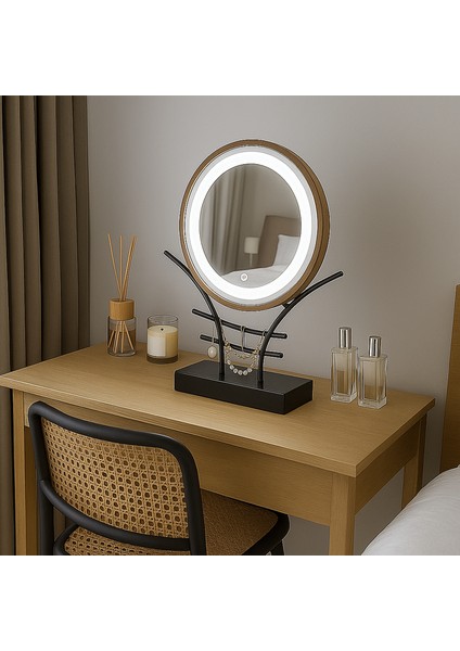 Işıklı Makyaj Aynası Dokunmatik Sensörlü Dimlenebilir indirimleri