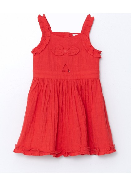 Yeni Sezon Kurdele Detaylı Kız Çocuk Elbise