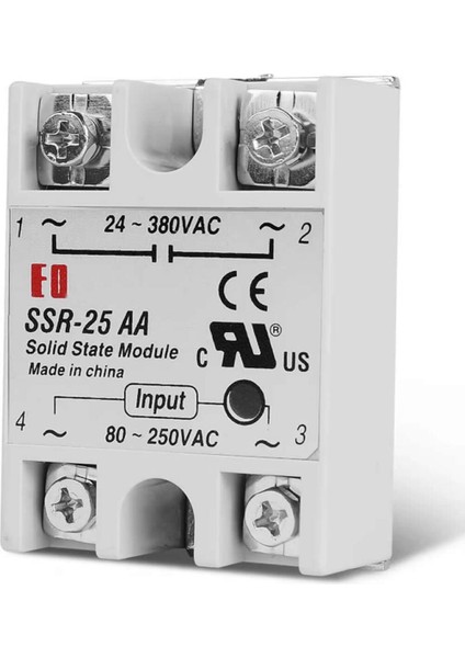 SSR-25AA Ssr Röle Ac Çıkış Ac Tetik 25A Ac 24-380V Tek Fazlı Solid State Röle Elektronik Anahtar