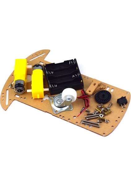 Demonte 2WD Akıllı Robot Araba Şasi Kiti Dıy Pleksi Tekerlek Motor Çizgi Izleyen Engelden Kaçma