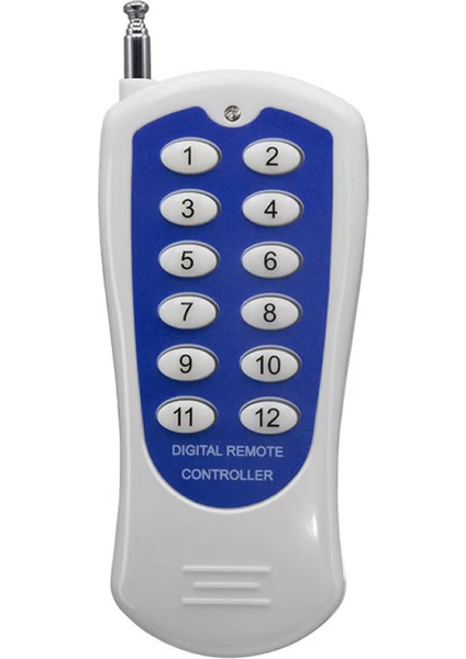 433MHZ Kablosuz Uzaktan Kumanda 12 Buton Teleskopik Anten Garaj Otomatik Kapı Kepenk Bariyer Alarm