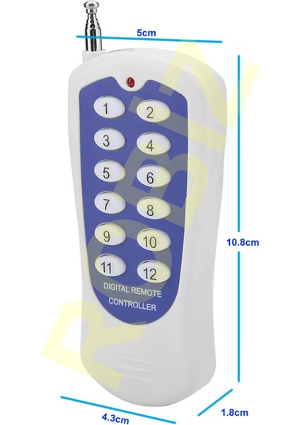 433MHZ Kablosuz Uzaktan Kumanda 12 Buton Teleskopik Anten Garaj Otomatik Kapı Kepenk Bariyer Alarm indirimleri