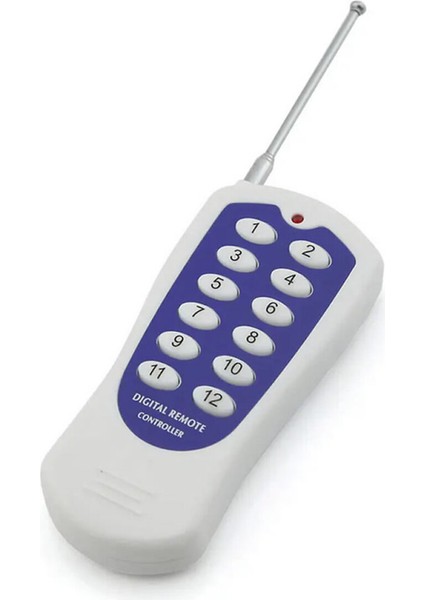 433MHZ Kablosuz Uzaktan Kumanda 12 Buton Teleskopik Anten Garaj Otomatik Kapı Kepenk Bariyer Alarm