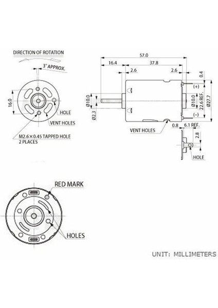 RS380 6V Dc Motor 11500RPM Yüksek Tork Hız Dıy Rc Oyuncak Model Araba Tekne Bot Uçak Helikopter