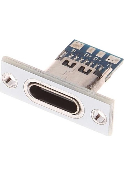USB 3.1 Type C Panel Montaj Dişi Soket 4 Pin Smd Lehimlenebilir Padler Konnektör Telefon Şarj Board