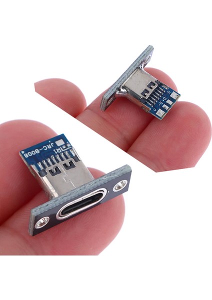 USB 3.1 Type C Panel Montaj Dişi Soket 4 Pin Smd Lehimlenebilir Padler Konnektör Telefon Şarj Board fiyatları