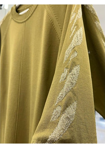 Adn Simli Kol Merserize Tunik - Yağ Yeşili - 2 indirimleri