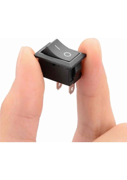 2 Pin Siyah Anahtar Switch Mini Buton Kcd1 Plastik Açma Kapama On / Off