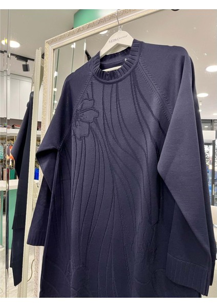 Adn Kabartmalı Merserize Tunik - Lacivert - 1 fiyatları
