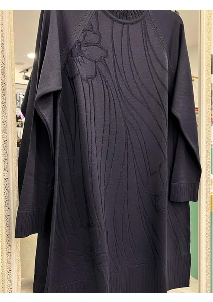 Adn Kabartmalı Merserize Tunik - Lacivert - 1 indirimleri