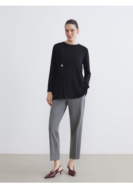 Yeni Sezon Bisiklet Yaka Büzgülü Kadın Tunik fiyatları