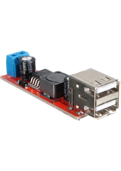 LM2596 Dual USB Power Modül Voltaj Düşürücü Mp3 Mobil Güç Kaynağı