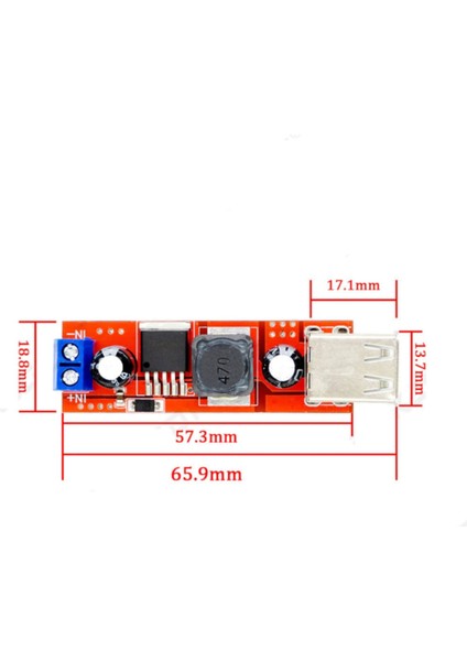LM2596 Dual USB Power Modül Voltaj Düşürücü Mp3 Mobil Güç Kaynağı