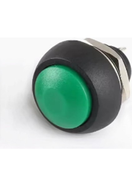 12MM PBS-33B 2 Pin Push Buton Yeşil On Off 1A 250V Mini Yuvarlak Su Geçirmez Anahtar Momentary