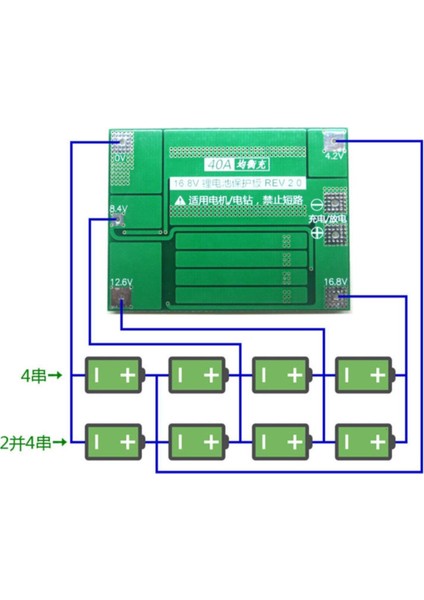 4s 40A Lityum Batarya Bms Koruma Kartı Standart Versiyon Pil Li-Ion 18650 16.8V fiyatları