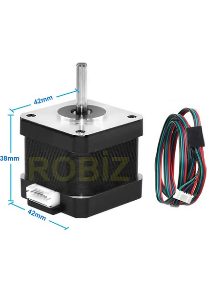 Nema 17 Step Motor 1.5A 0.4nm D Mil 2 Faz 1.5A 1.8 Derece 200 Adım 3D Yazıcı Printer fiyatları