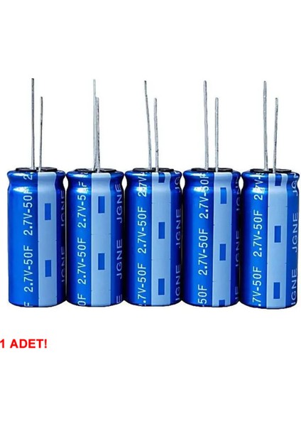 50F 2.7V Süpercap 10X25MM Dıp Süper Kapasitör Enerji Depolama Güneş Rüzgar Akü Batarya Güç Kaynağı