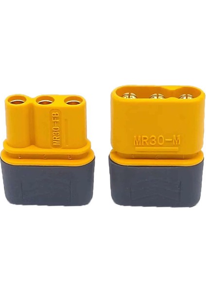 MR30 Dişi Erkek Konnektör Soket Çift 3 Pin Lipo Pil Batarya Bağlantı Konnektörü 30A Yüksek Akım