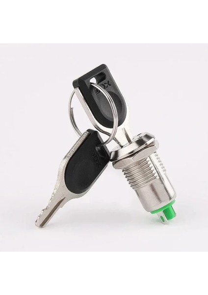 12MM Metal 2 Pin Anahtar Kontrollü Buton Panel Montaj On Off 1A Ac 250V Güvenlik Kilit Elektronik