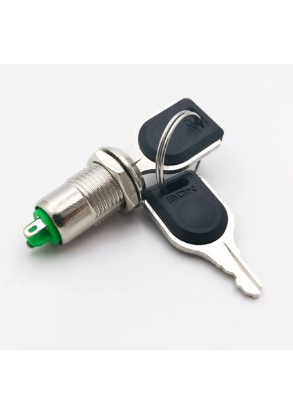 12MM Metal 2 Pin Anahtar Kontrollü Buton Panel Montaj On Off 1A Ac 250V Güvenlik Kilit Elektronik fırsatları