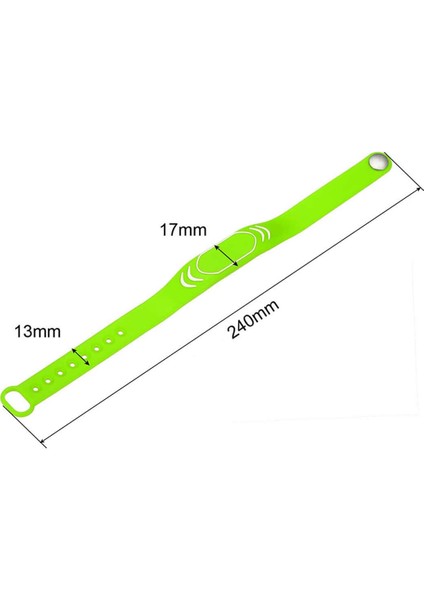 125KHZ Rfid Manyetik Bileklik Yeşil Su Geçirmez Silikon Proximity Göstergeç 125 Khz Kapı Geçiş Takip