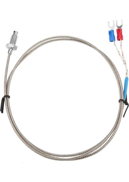 K Tip Thermocouple Sıcaklık Isı Sensörü 1 Metre 0c / 800C Paslanmaz Çelik M6 Dişli Prob K Tip
